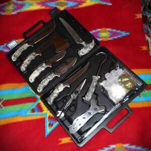 Jellas 10-Piece Hunting Knife & Field Dressing Game Processor Set